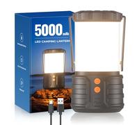 Lanterna da Campeggio, Luci di Emergenza con Batteria ricaricabile da 5000mAh per black-out, 3 Colori, Torcia Portatile impermeabile IPX4 per tende da Campeggio, 1 Pezzo