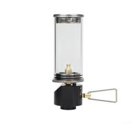 Lanterna da campeggio per esterni, 98 g, leggera, portatile, con vetro resistente al calore, per mini lanterne da campeggio, fiamma regolabile, per attività all'aperto (lampada a gas nera)