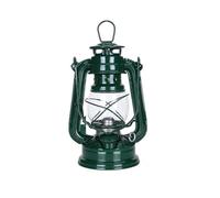 Lanterna da campeggio retrò, lampada a cherosene, lampada a olio portatile, stile vintage, illuminazione per esterni, lanterna in bronzo per campeggio e decorazione (verde, 19 cm)