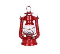 Lanterna da campeggio retrò, lampada a cherosene, lampada a olio portatile, stile vintage, illuminazione per esterni, lanterna in bronzo per campeggio e decorazione (rosso, 19 cm)