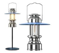 Lanterna da campeggio retrò - Lampada portatile ricaricabile a LED, stile vintage, lampada ambiente esterno | Illuminazione compatta per escursionismo campeggio per viaggi notturni e uso 17,5 x