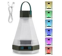 Lanterna da Campeggio Ricaricabile, Lampada che Cambia Colore RGB, LED Lampada Campeggio Portatile IPX4 Impermeabile, LED Luce Esterno, 8 Modalità, per Esterni, Giardino, Stanza, Patio, Emergenza