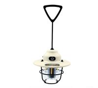 Lanterna da campeggio ricaricabile USB vintage impermeabile regolabile appeso luce con gancio per tenda esterna escursionismo cappello bianco stile tesa (A)
