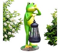 Lanterna da cortile per giardinieri e proprietari GlowFrog-Cell Energia solare, statuetta per prato per illuminazione esterna, etichetta modello , involucro in resina sintetica | Lantern Co