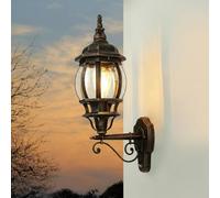 Lanterna da esterno a parete con sensore di movimento H: 54 cm IP23 in rame antico E27 rustico vetro alluminio lampada da parete per esterni lanterna lampada da terrazza