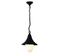 Lanterna da esterno in alluminio con catena cm 25 Serie Parigi colore nero