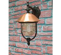 Lanterna da esterno in alluminio e rame con braccio cm 25x28x45h Mod. Copper