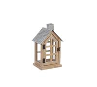 Lanterna da esterno in legno Bruges 20x15x29 cm Naturale