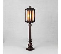 Lanterna da Esterno in Vetro Europeo E27, Luci da Prato,De da Giardino, 0,8 M, Impermeabile, Illuminazida Giardino,Da da Terra,Da da Terra, Illuminazidecorativa, Marrone