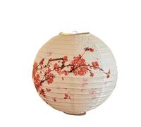 Lanterna da festival stampata con lettera floreale 10 pezzi Per Le Feste | Appeso Fu CharacterLantern Lanterna di carta di carta antica Soggiorno(Color6)