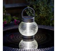 Lanterna Da Giardino A Sospensione In Vetro Con LED Solare 20Cm Illuminata 365