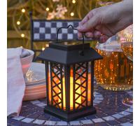 Lanterna Da Giardino Appesa In Rattan Marocchino Con LED A Energia Solare
