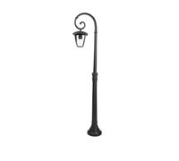 V-TAC Lampione LED con Portalampada E27 (Max 60W) Colore Nero h: 136cm IP44