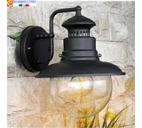 Lanterna da Giardino MARINA Applique Lampada da Parete Esterno a Muro Nero 60 W [EEK: A+++]