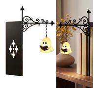 Lanterna da libreria fantasma, lampada a LED vintage da appendere per | Lanterna a LED in stile vintage con fantasma in resina, perfetta come lampada accogliente per un angolo lettura, decorazione