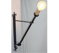 LANTERNA DA MURO TORCIA GRANDE CM 60 FERRO BATTUTO LAMPADE LAMPIONE APPLIQUE