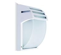 LANTERNA DA MURO VETRO+ALLUMINIO BIANCO OPACO - E27 - IP44 -7077