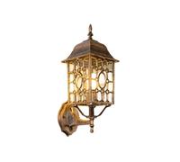 Lanterna da Parete Classica Europea,Da da Esterno con Struttura in Alluminio Pressofuso e Pannelli in Vetro, Applique Vintage Impermeabile per Esterni, Ideale per Ingresso, Patio, Veranda, Giardino, C