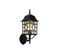 Lanterna da Parete Classica Europea,Da da Esterno con Struttura in Alluminio Pressofuso e Pannelli in Vetro, Applique Vintage Impermeabile per Esterni, Ideale per Ingresso, Patio, Veranda, Giardino, C