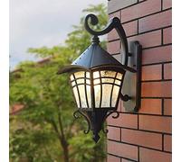Lanterna da Parete Esterna Nera IP65 Applique da Parete vittoriana per Esterni Rustica Europea Moderna semplicità Lampada da Parete in Alluminio per Montaggio a Parete Lampada da Parete con Paralume