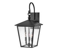 Lanterna Parete Luce per Esterni Lampada da Vetro Ottone Alluminio Nero Balcone