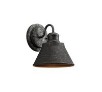Lanterna da Parete per Esterni, Applique a Collo D'Oca per Esterni in Grigio Anticato,Da da Parete in Metallo, Apparecchio Di Illuminaziindustriale Vintage per Portico, Patio, Garage, Giardino, Cortil