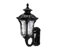Lanterna da Parete per Esterni E27, Stile retrò, Nera, Semplice, in Stile Europeo, Impermeabile, Applique da Parete Semi-incassate, per Balcone, Giardino, Portico, vialetto, Lampad