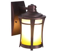 Lanterna da Parete per Esterni, Lampada da Parete Impermeabile per Esterni, Lampada da Parete antiruggine Marrone Opaco con Paralume in Vetro Smerigliato, Lampada da Parete con Attacco E26 per ve