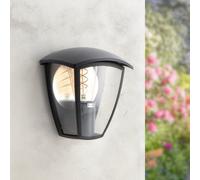 Lanterna da parete Ronse deux Nera IP44 1 x E27 M LEDME