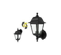 Lanterna da parete Zeus Nera IP44 1 x E27 Novaline