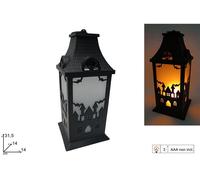 Lanterna Decorativa Casa Festa Halloween con Luce Effetto Fuoco