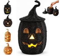 Lanterna decorativa di Halloween in vimini a forma di zucca, Jack-O'-Lante