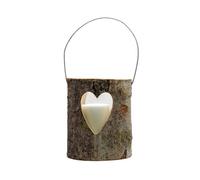 Lanterna decorativa in legno con cuore, taglia M, intimità rustica con fascino naturale
