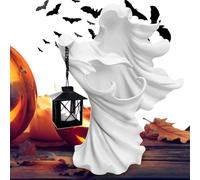Lanterna della di Halloween, statua del fantasma con lanterna, Statua di Halloween in resina Hell Messenger con lampada a LED, Decorazione natalizia per l'ingresso del cortile, balcone, soggiorno, pat