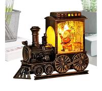 Lanterna dell'acqua di Natale: treno di Natale retrò illuminato, palloncini del treno di Natale, statua in resina del treno di Natale, decorazione natalizia, treno di Natale LED a batteria per la