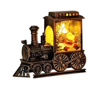Lanterna dell'acqua di Natale: treno di Natale retrò illuminato, palloncini del treno di Natale, statua in resina del treno di Natale, decorazione natalizia, treno di Natale LED a batteria per la
