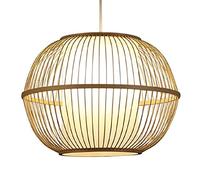Lanterna di bambù Luci a Sospensione Elegante Base E27 Lampada a Sospensione Lampadario Classico Lampadario Industriale Stile Pastorale Apparecchio di Illuminazione a soffitto per Cucina, Camera da