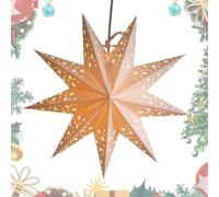 Lanterna Di Carta A Forma Di Stella | Lampada A Con Paralume Cavo A Punte | Copertura Per Lanterna A Stella Di Natale | Per Natale Esterno Stanza Soffitto Interno Casa Bambini Camera Da Campeggio
