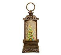 Lanterna di Cristallo di Natale Sfera di Cristallo di Natale Carillon Palla di Neve Ornamenti di Lanterna Quadrata Intagliata di Natale Globi d'Acqua di Natale Decorazione del