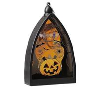 Lanterna di Halloween LED Effrayante - Décoration De Table Intérieure Et Extérieure | Centre De Table Pour Salon, Porche, Bureau, Fête, Jardin, Lumière D' Patio, Étagère, Ferme, Maison Hantée