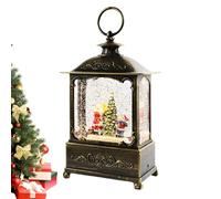 Lanterna di Natale | Alimentata a batteria Tema Babbo Natale Pupazzo di neve e albero | illuminata Decorazioni festive - per esterni feste cappotto caminetto ufficio fattoria giardino cortile