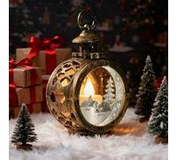 Lanterna di Natale Commemorativa per Animali Personalizzata con Foto e Testo Inciso, Ornamento 3D per Cani e Gatti, Ricordo Perdita Animale, Idea Regalo Lutto, Regalo Natale