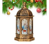 Lanterna di Natale - Lampada da tavolo del castello retrò con un bagliore caldo | Luce notturna del castello d'epoca, centrotavola decorativa per soggiorno camera da letto casa interna