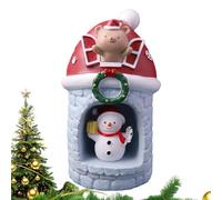 Lanterna di Natale | Simpatica luce notturna a LED con Babbo Natale e pupazzo di neve | Decorazioni per la tavola natalizia | per scrivania interna, mensola, camera da , soggiorno, ufficio, festa