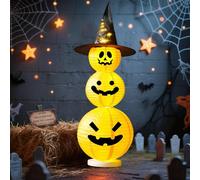 Lanterna di zucca decorativa di Halloween con 2 modalità di luce, lanterna a LED a forma di zucca, luce di zucca di Halloween per interni ed esterni, catena luminosa per interni ed esterni (115 cm)