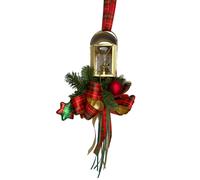 Lanterna Dorata Appendere Royal Scottish Pino Fiocco 40CM Addobbo Festa Natale