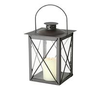 Lanterna, Faro Lanterna con Maniglia in Colore Marrone Anticato in Ferro, 1 Pezzo, Altezza circa20 cm