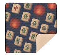 Lanterna Festival Mahjong carta da parati morbida imbottita per bambini tappetino da gioco per interni ed esterni, resistente all'acqua, tappetino imbottito per neonati e bambini, 127 x 127 cm