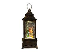 Lanterna Globo Neve Natalizia a Batteria USB con Luce Musica Babbo Natale