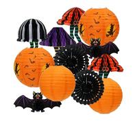 Lanterna Halloween Carta Lanterne Decorative, Lanterne di Carta Halloween Lanterna di Carta, Lanterne da Giardino Pieghevoli Lanterne di Carta da Appendere per Halloween, San Martino, Feste (B, 1)